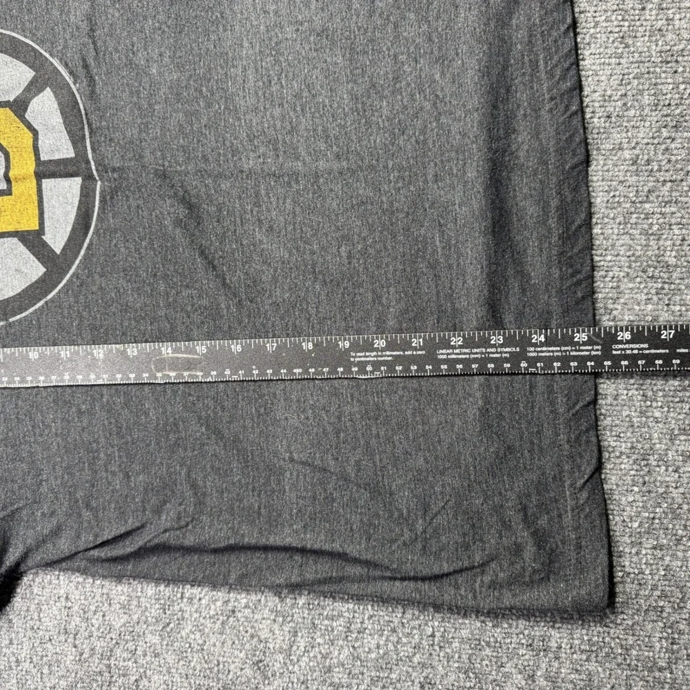 Boston Bruins Wright And Ditson T Shirt Mens XL Charcoal Gray NHL Hockey Logo